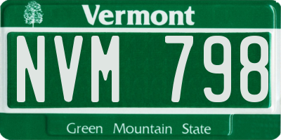 VT license plate NVM798