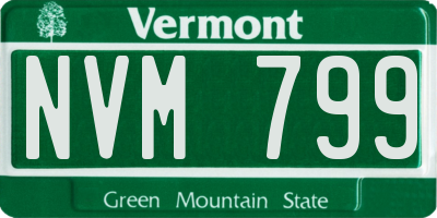 VT license plate NVM799