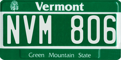 VT license plate NVM806