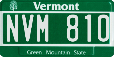 VT license plate NVM810