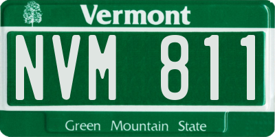 VT license plate NVM811