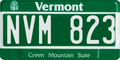 VT license plate NVM823