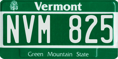 VT license plate NVM825