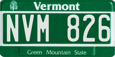 VT license plate NVM826