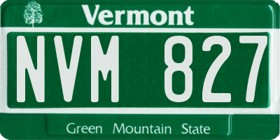 VT license plate NVM827