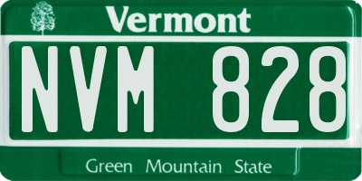 VT license plate NVM828