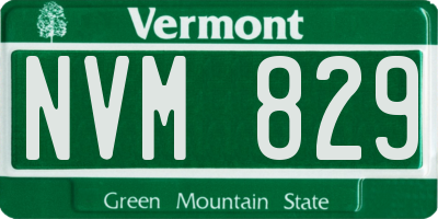VT license plate NVM829