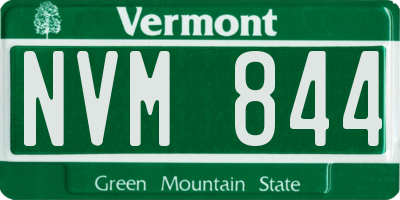 VT license plate NVM844