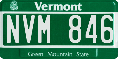 VT license plate NVM846
