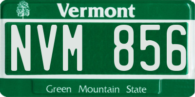 VT license plate NVM856