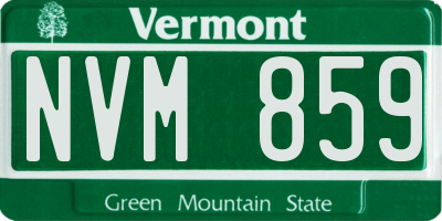 VT license plate NVM859