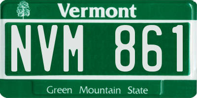 VT license plate NVM861