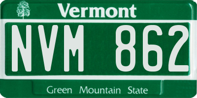 VT license plate NVM862