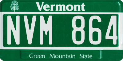 VT license plate NVM864
