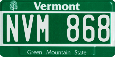 VT license plate NVM868