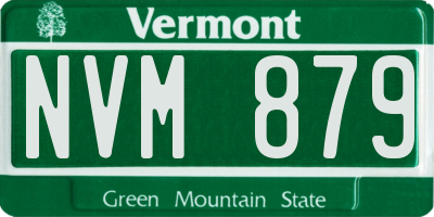 VT license plate NVM879