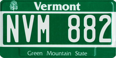 VT license plate NVM882