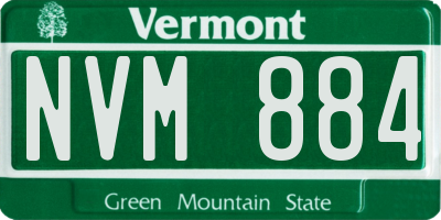VT license plate NVM884