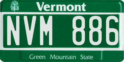 VT license plate NVM886
