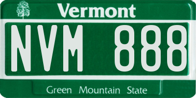 VT license plate NVM888
