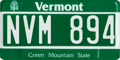 VT license plate NVM894