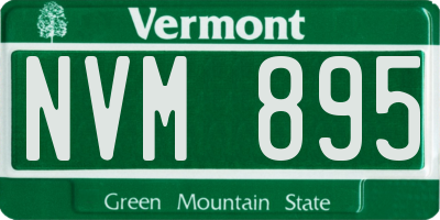 VT license plate NVM895