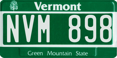 VT license plate NVM898
