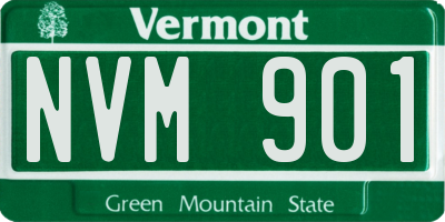 VT license plate NVM901