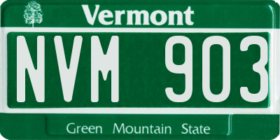 VT license plate NVM903