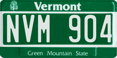 VT license plate NVM904
