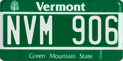 VT license plate NVM906