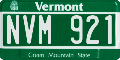 VT license plate NVM921