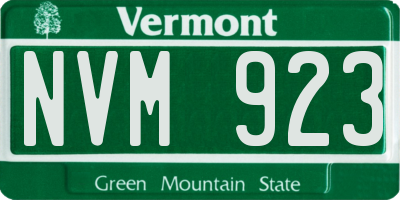 VT license plate NVM923