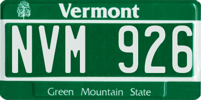 VT license plate NVM926