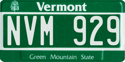 VT license plate NVM929