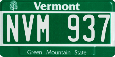 VT license plate NVM937