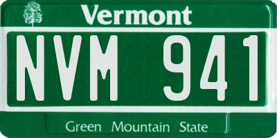 VT license plate NVM941