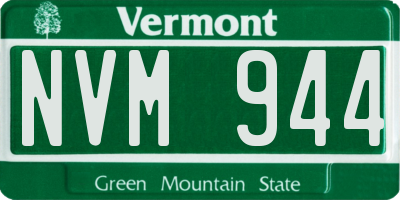 VT license plate NVM944