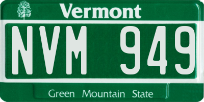 VT license plate NVM949