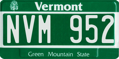VT license plate NVM952