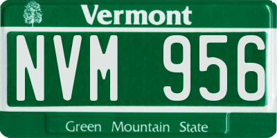 VT license plate NVM956