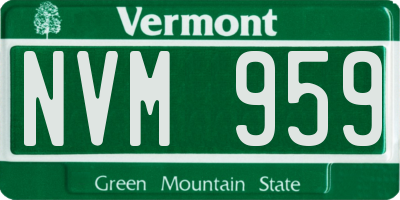 VT license plate NVM959