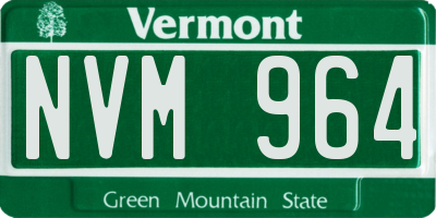 VT license plate NVM964
