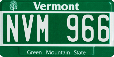 VT license plate NVM966