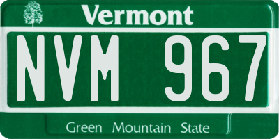 VT license plate NVM967