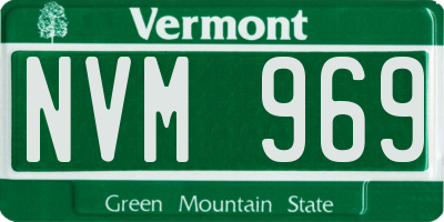 VT license plate NVM969
