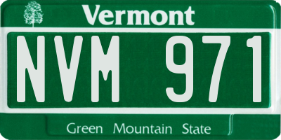 VT license plate NVM971