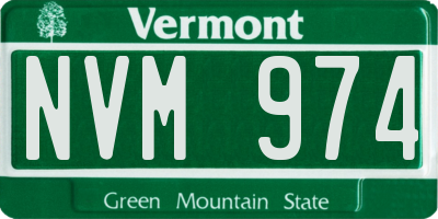 VT license plate NVM974
