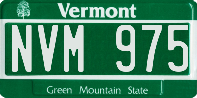 VT license plate NVM975