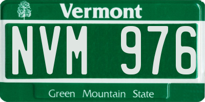 VT license plate NVM976